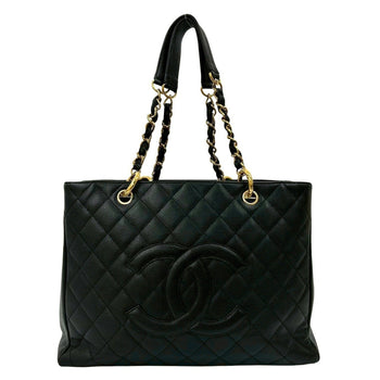 Chanel Matelasse Coco Mark Caviar Leather Chain Tote Bag