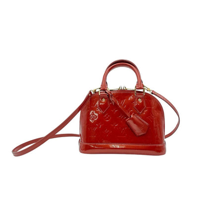 Louis Vuitton Louis Vuitton Handbag 2Way Bag Monogram Alma Bb Vernis M90174 Red