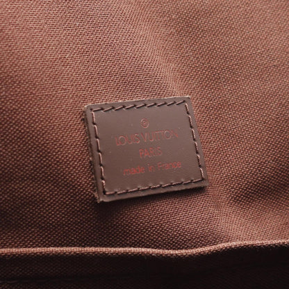 Louis Vuitton Mervil Damier Ebene Shoulder Bag Coated Canvas Leather
