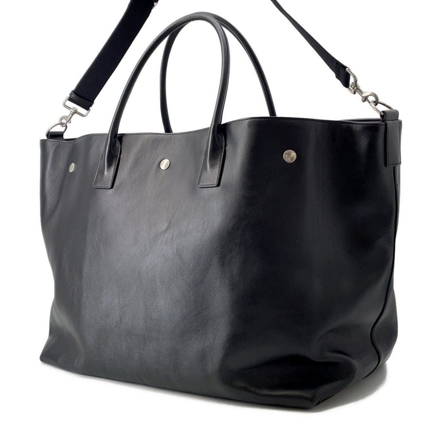 Saint Laurent Tote Bag Rive Gauche Leather 707651 Saint Laurent Paris 2Way Shoulder Black