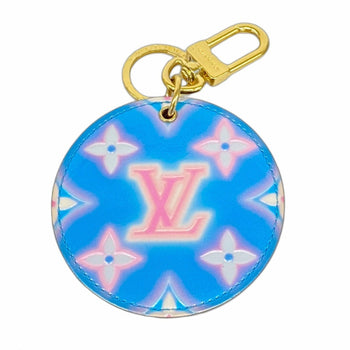 Louis Vuitton Vernis Porte Clay Lustre Keychain M00621 Pink Blue