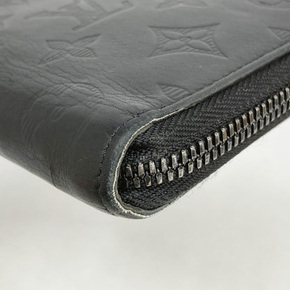 Louis Vuitton Monogram Shadow Zippy Wallet Vertical M62902 Black