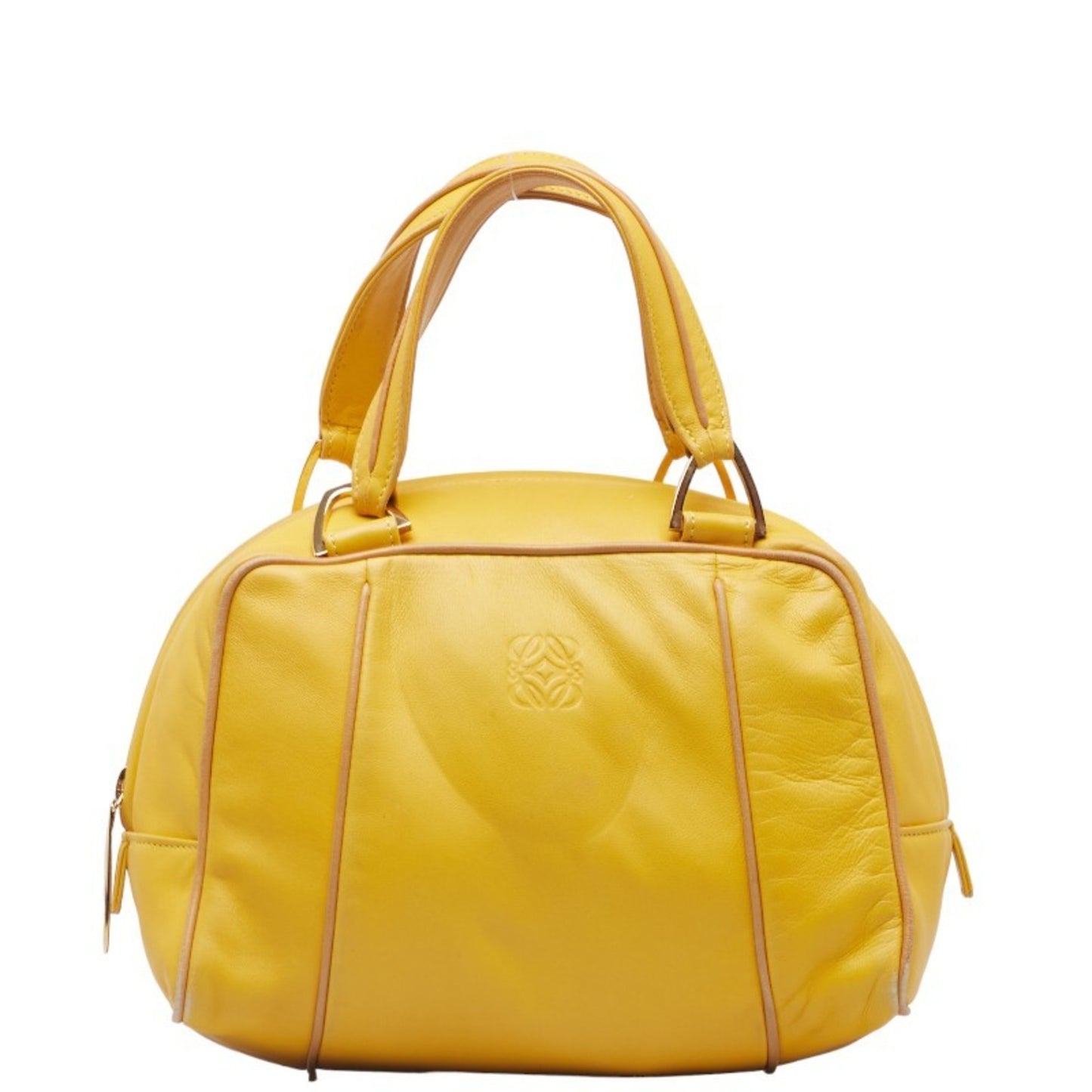 Loewe Anagram Mini Handbag In Yellow Leather