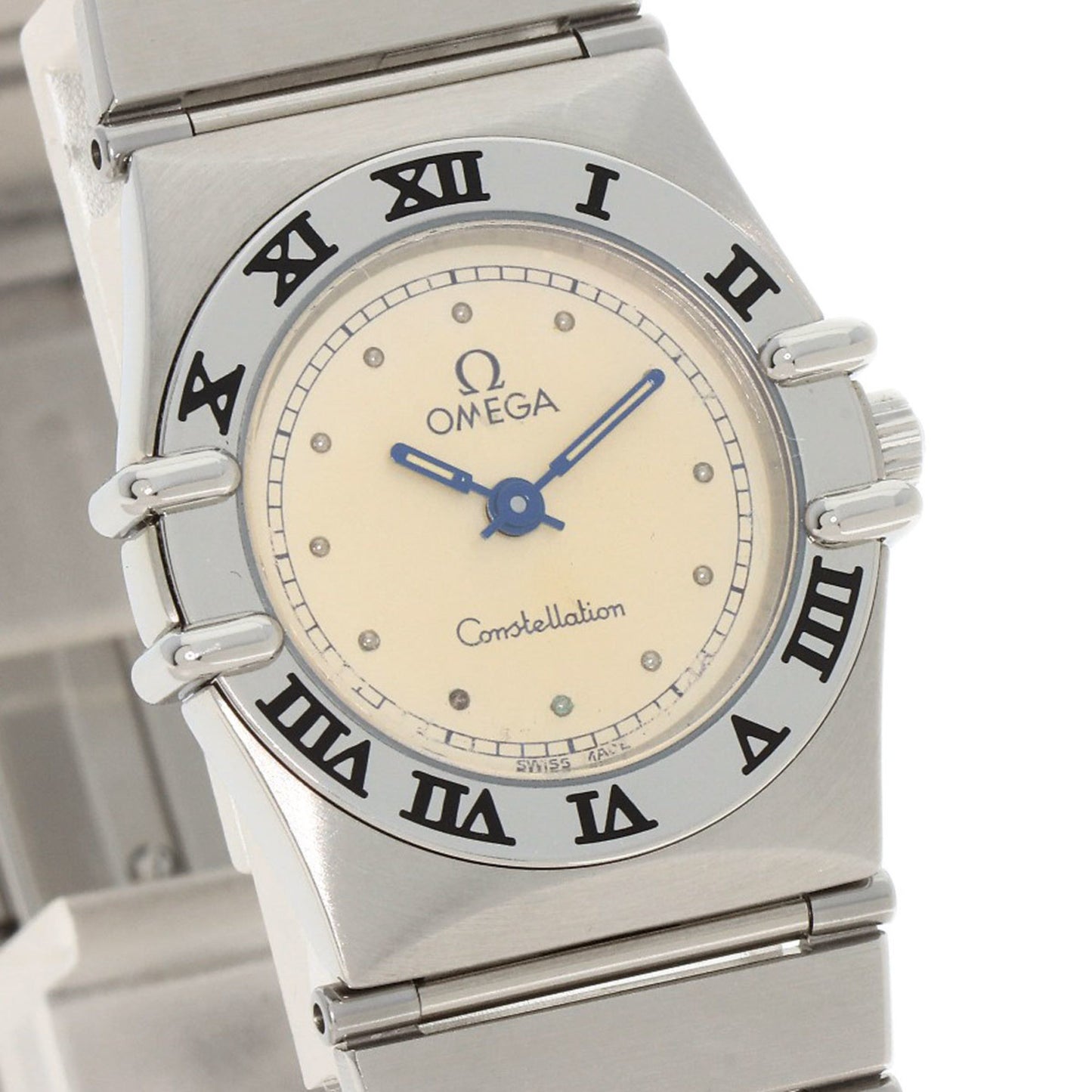 Omega Constellation Flat Bezel Watch Stainless Steel Ss