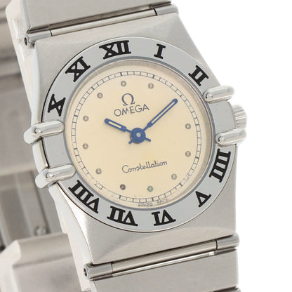 Omega Constellation Flat Bezel Watch Stainless Steel Ss