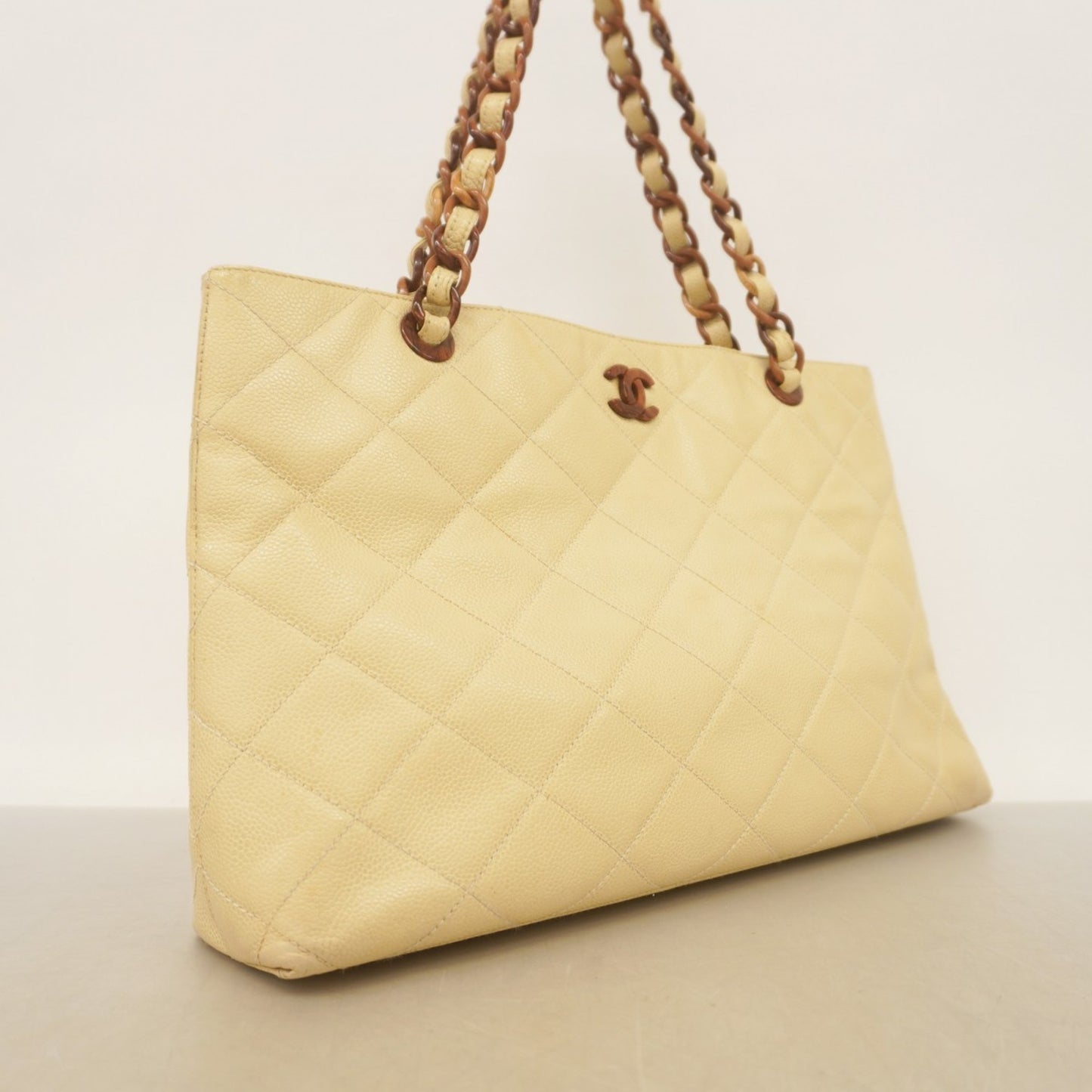 Calfskin Chanel Tote Bag Grained
