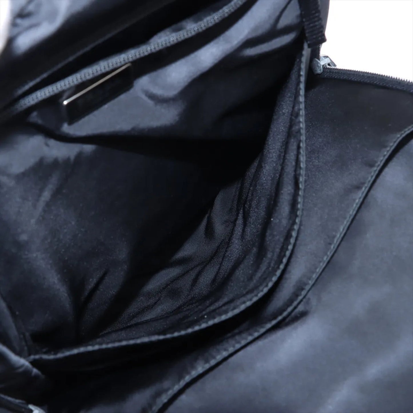 Prada Tessuto Nylon Triangle Logo Vz0055 Leather Backpack