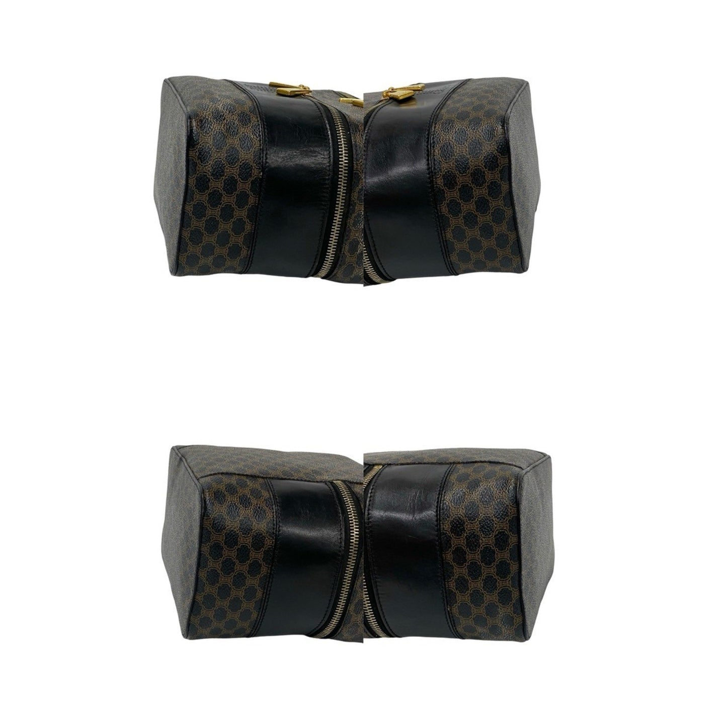 Celine Macadam Blason Triomphe Leather Handbag/Vanity Bag/Makeup Box