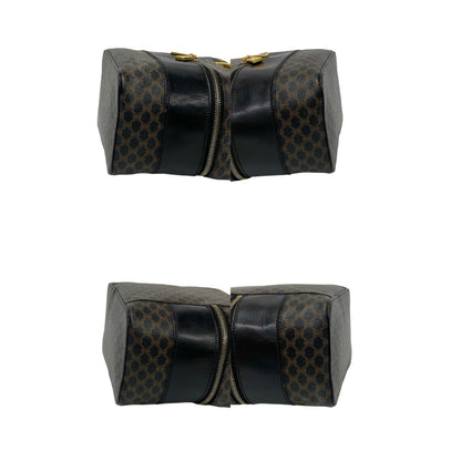 Celine Macadam Blason Triomphe Leather Handbag/Vanity Bag/Makeup Box