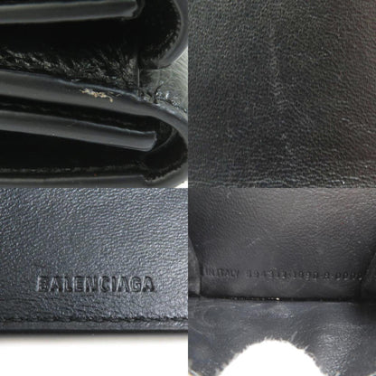 Balenciaga Tri-Fold Wallet Leather Black