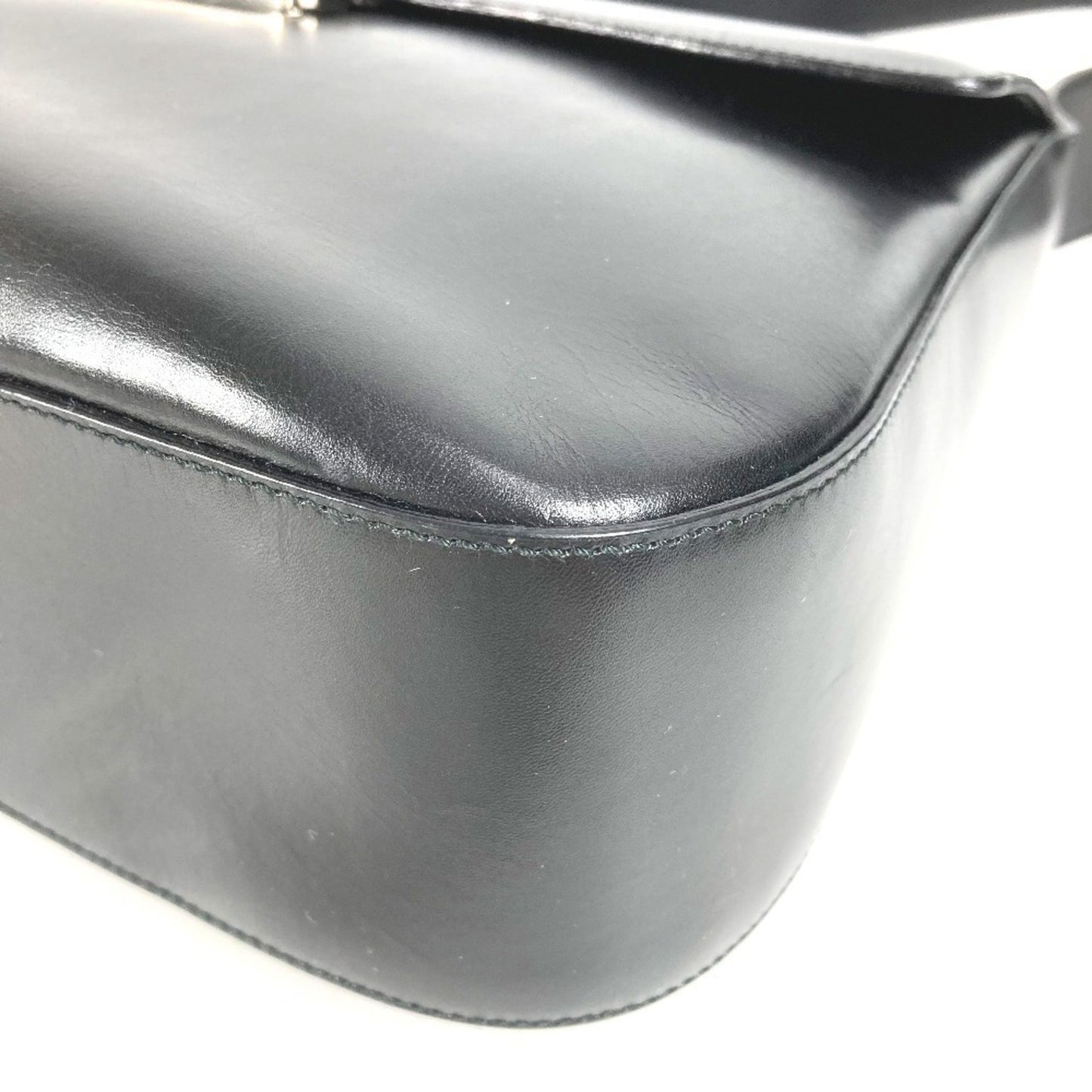 Prada B7470 Logo Flap Shoulder Bag In Leather