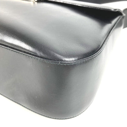 Prada B7470 Logo Flap Shoulder Bag In Leather