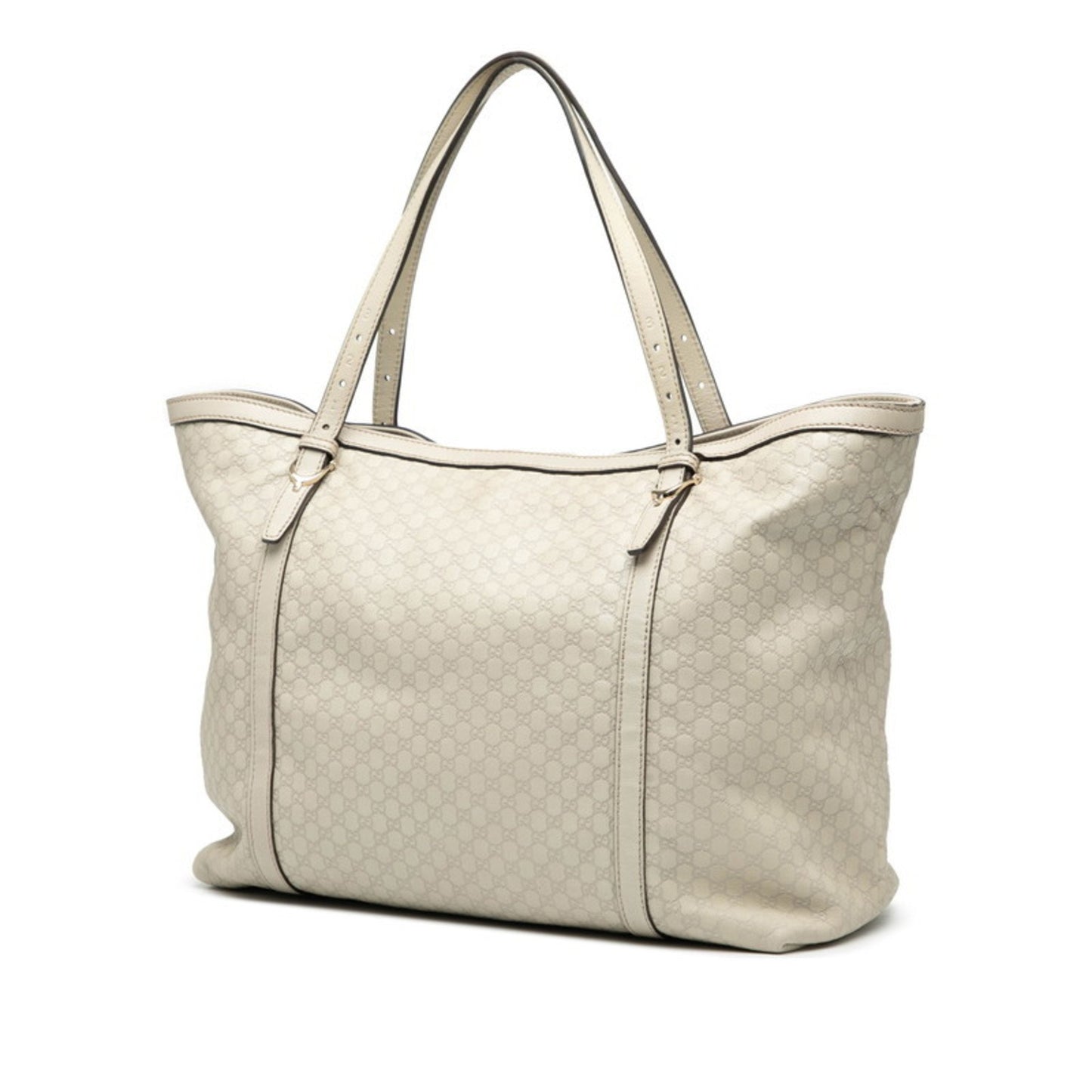 Gucci Micro Guccissima Handbag Tote Bag 309613 White Leather