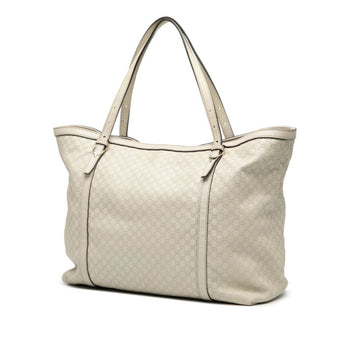 Gucci Micro Guccissima Handbag Tote Bag 309613 White Leather