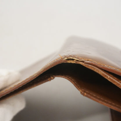 Louis Vuitton Vernis Porte Monnaie Carte Credit Tri-Fold Wallet M91170 Bronze