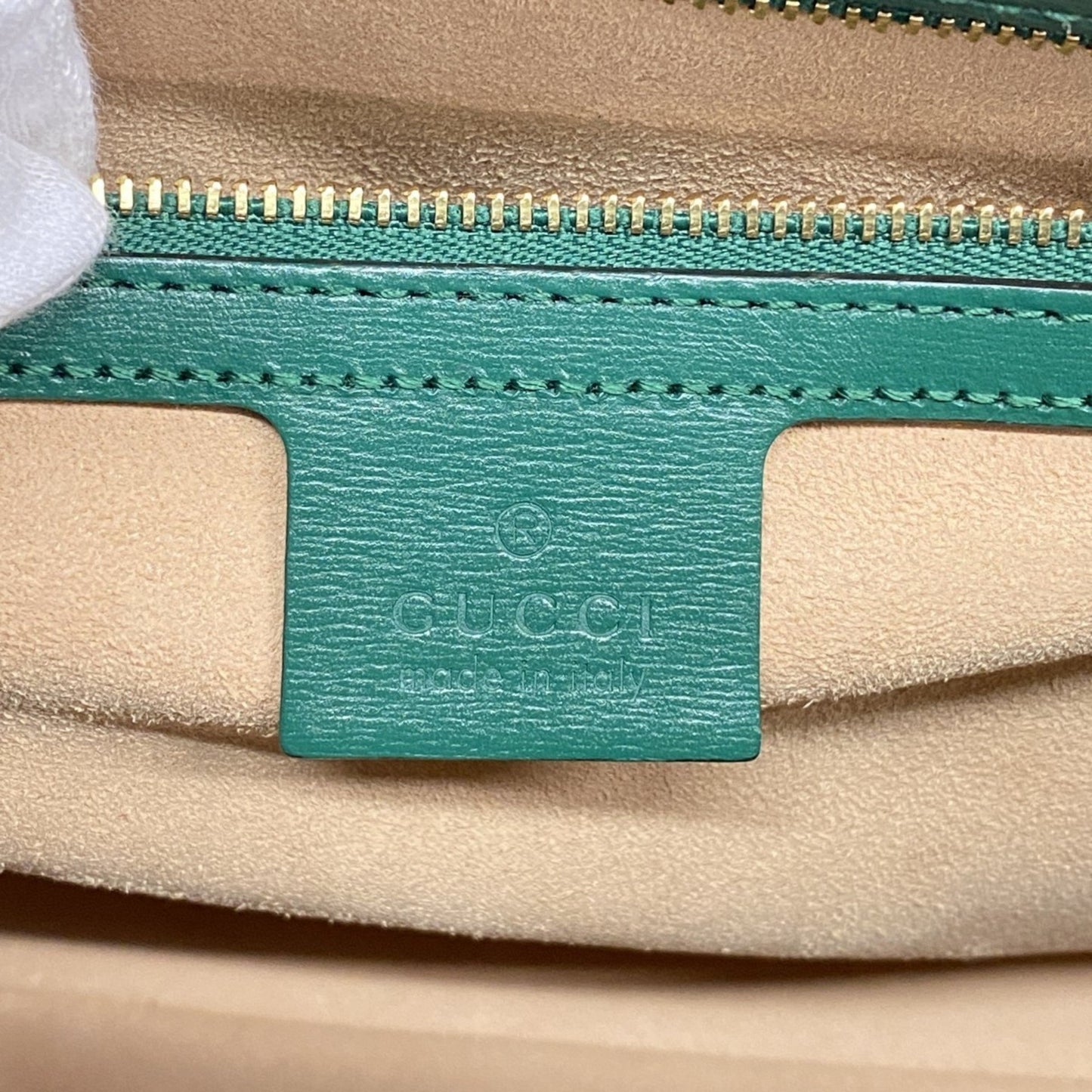 Gucci New Jackie Handbag 649016 Leather Green