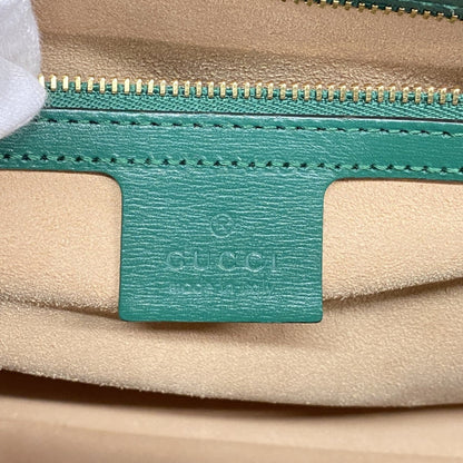 Gucci New Jackie Handbag 649016 Leather Green