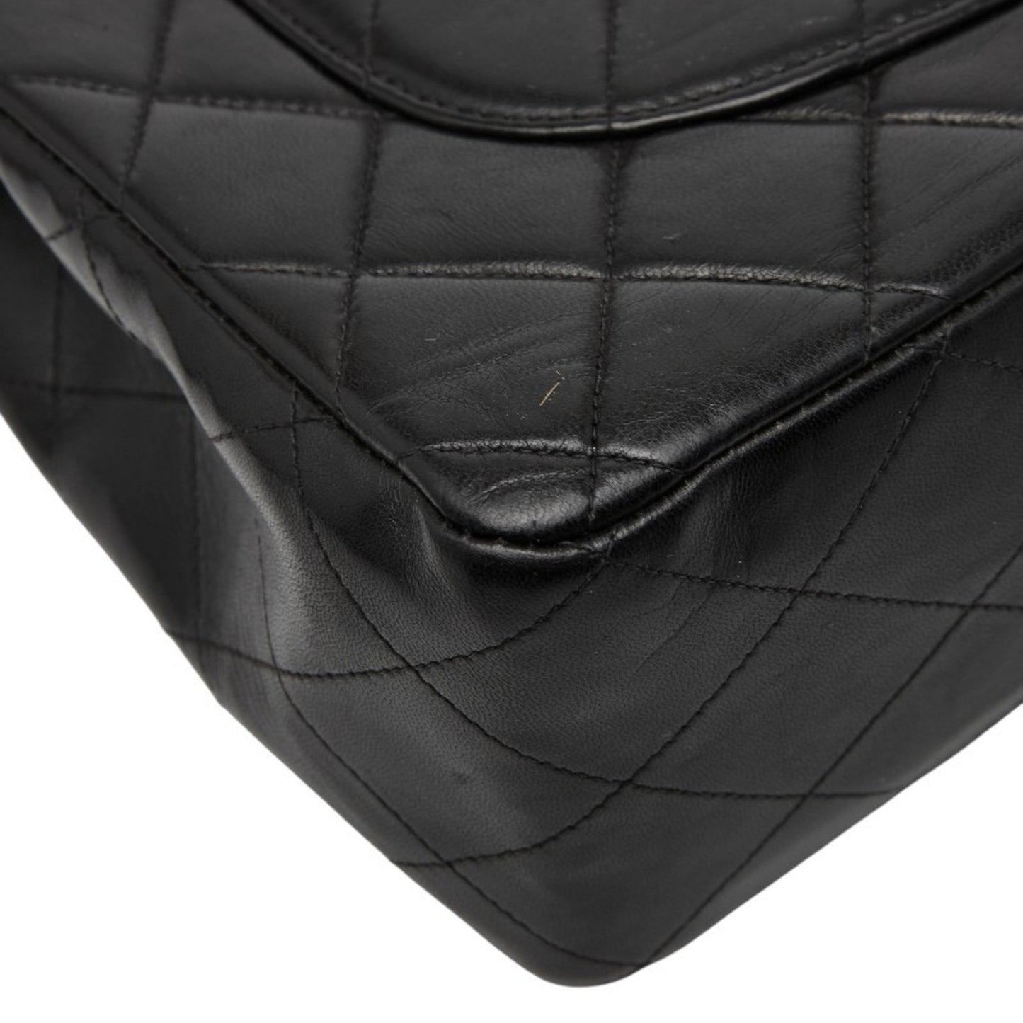 Chanel Deca Matelasse 30 Coco Mark Chain Shoulder Bag In Black Leather