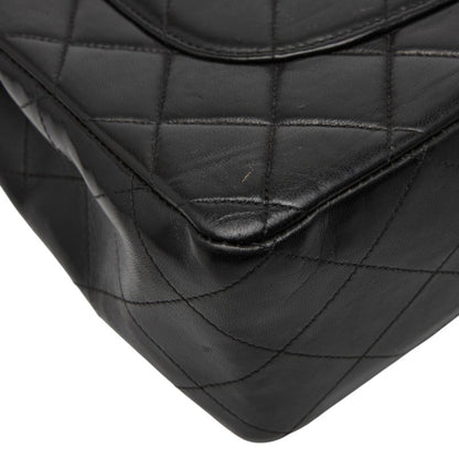 Chanel Deca Matelasse 30 Coco Mark Chain Shoulder Bag In Black Leather