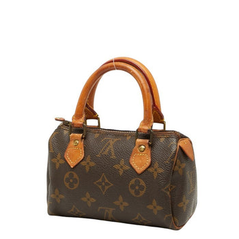 Louis Vuitton Monogram Mini Speedy Handbag/Shoulder Bag 2Way M41534 Brown Leather