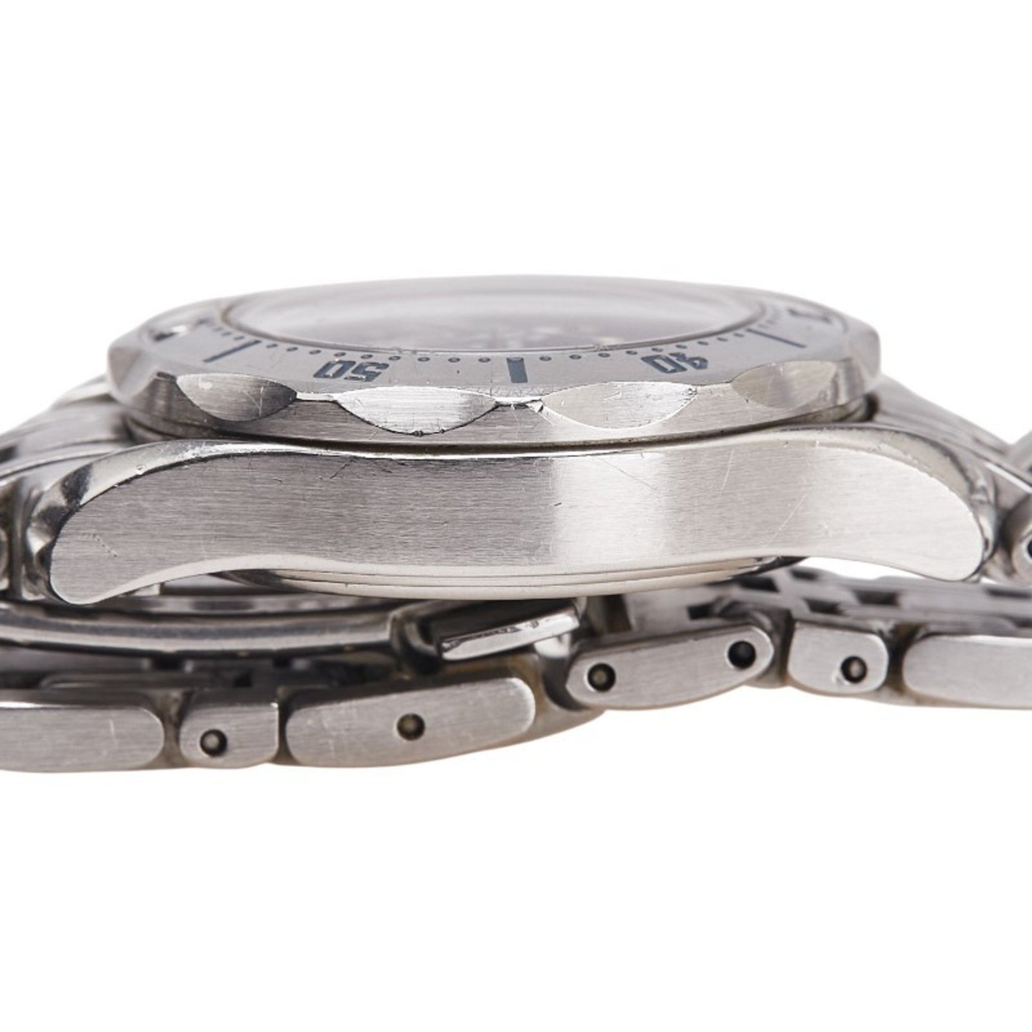 Omega Seamaster Guilloched Quartz Watch With Navy Dial And Stainless Steel