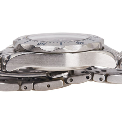 Omega Seamaster Guilloched Quartz Watch With Navy Dial And Stainless Steel