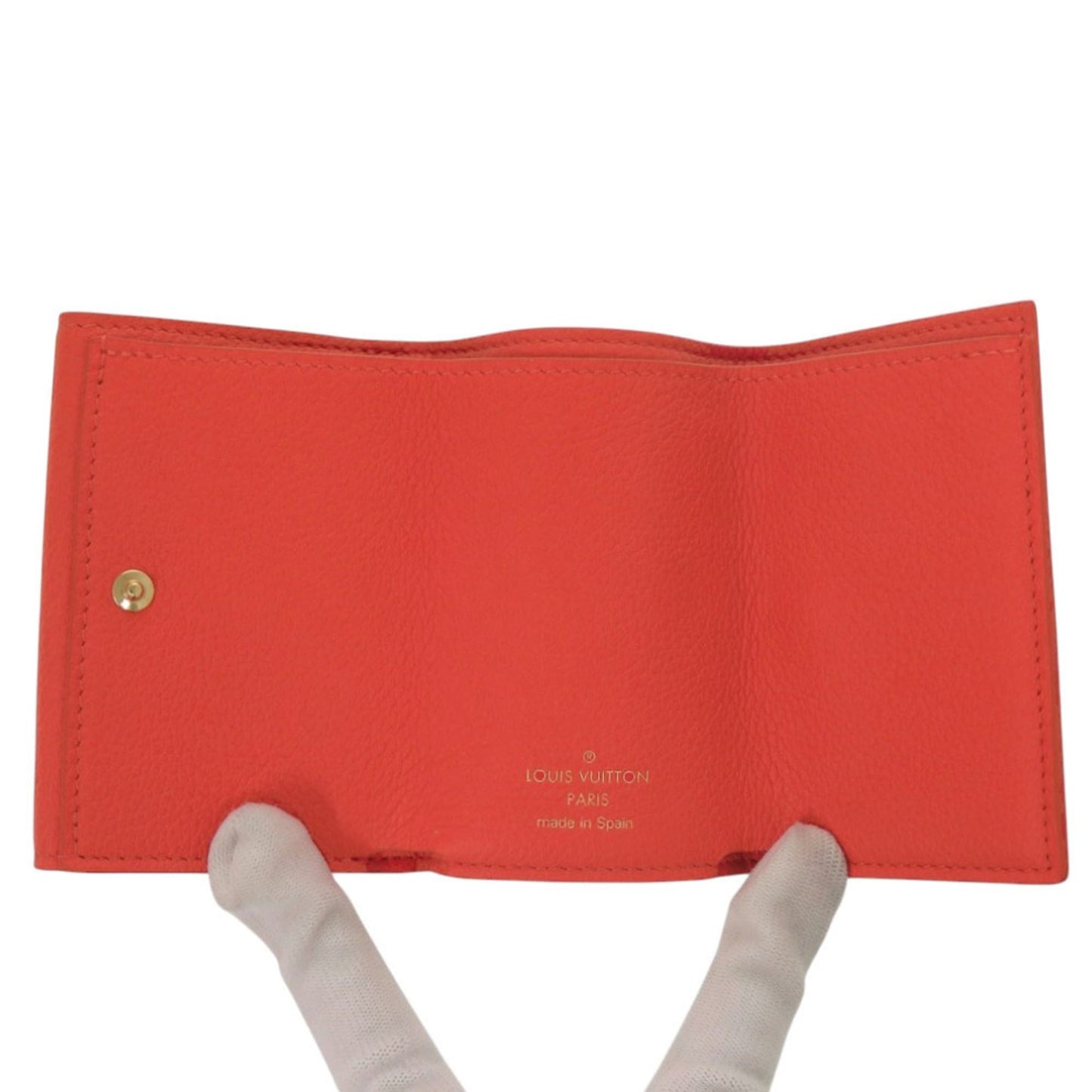 Like New Louis Vuitton Portefeuille Rock Mini M67860 Leather Tri-Fold Wallet Red Lv 0393 Louis