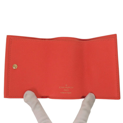 Like New Louis Vuitton Portefeuille Rock Mini M67860 Leather Tri-Fold Wallet Red Lv 0393 Louis