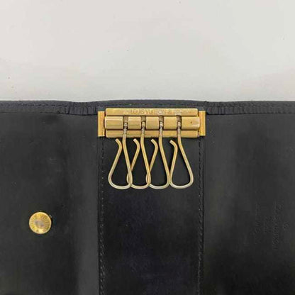 Louis Vuitton 4-Ring Key Case Multicle 4 Ec-22970 Black Noir Epi M63822 Leather Ca0012 Louis