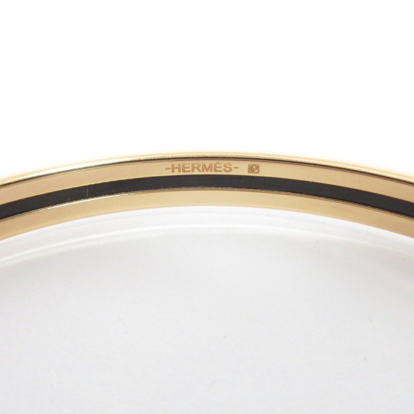 Hermes Uni Enamel Bangle Bracelet In Pink