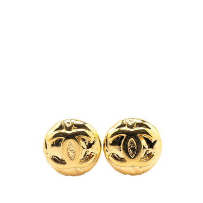 Chanel Coco Mark Earrings Gold Plated