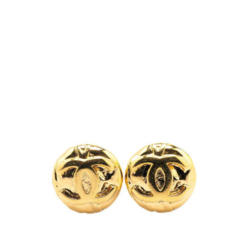 Chanel Coco Mark Earrings Gold Plated