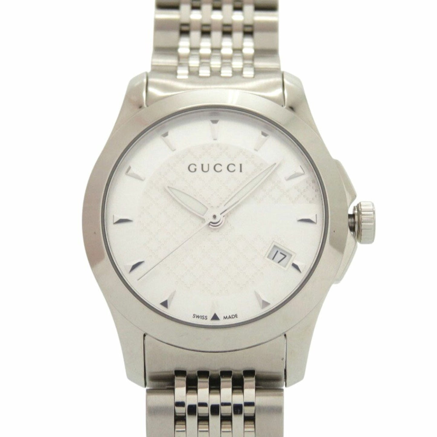 Like New Gucci G-Timeless 126.5 Stainless Steel Silver Quartz Watch 1757Gucci