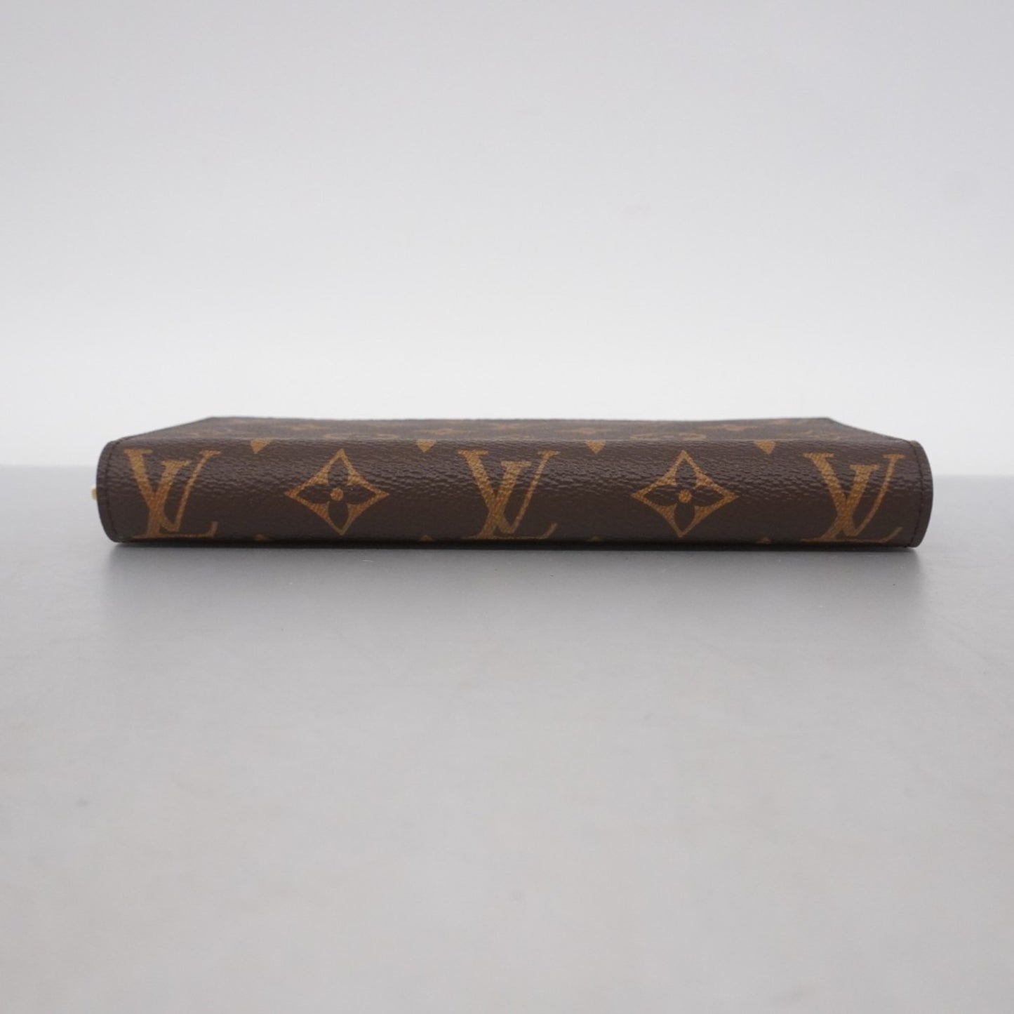 Louis Vuitton Monogram Zippy Wallet M41896 Brown Coquelicot