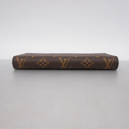 Louis Vuitton Monogram Zippy Wallet M41896 Brown Coquelicot