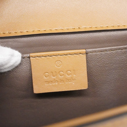 Gucci Zumi Handbag 572375 In Brown And Gold Leather