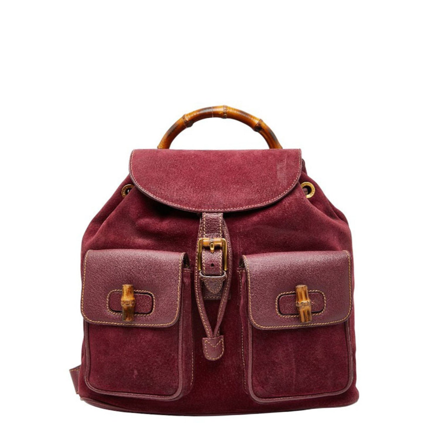 Gucci Bamboo Backpack 003 2058 0016 Purple Suede