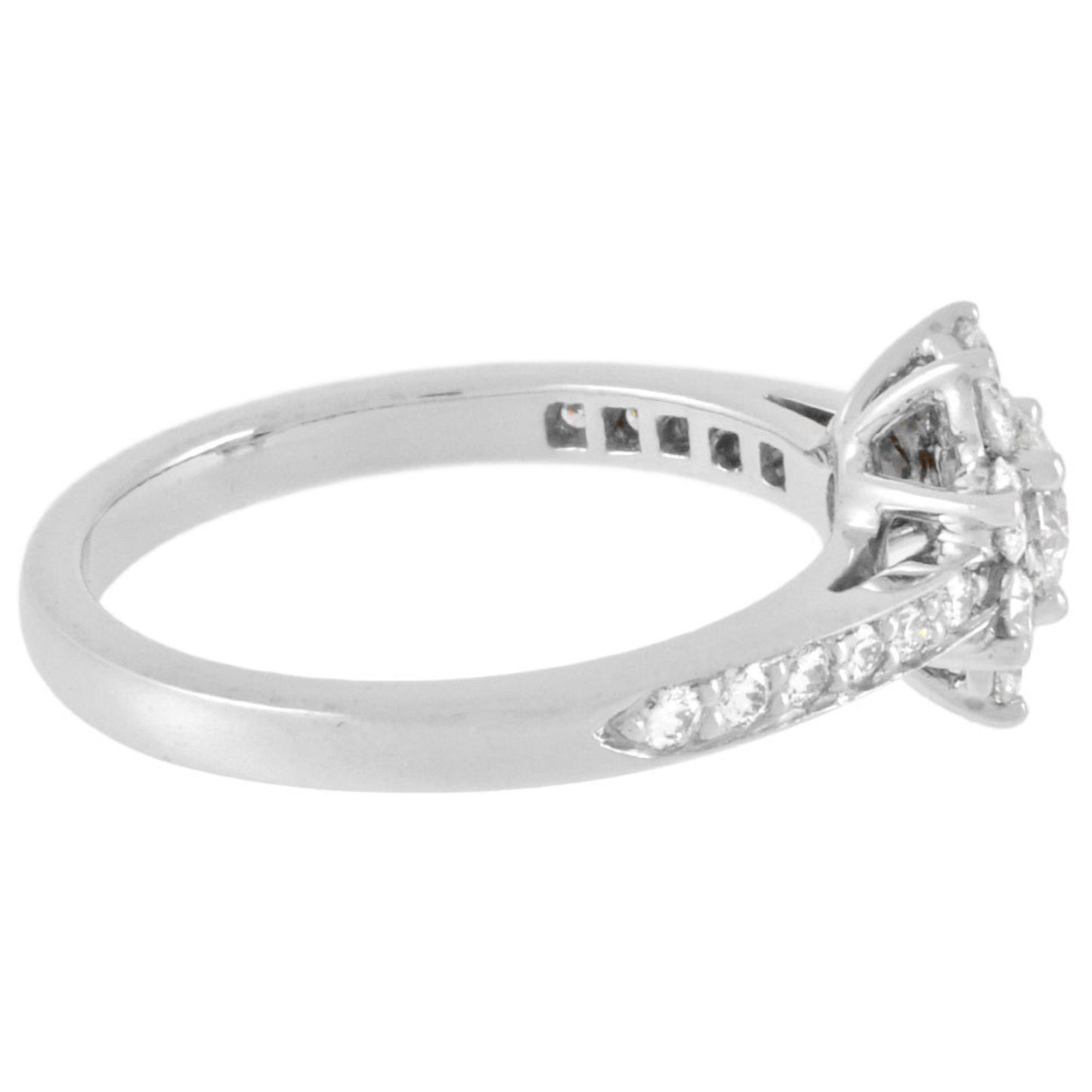 Tiffany & Co. Continuous Slow Flora Ring Diamond Size 6 Pt950 Flower