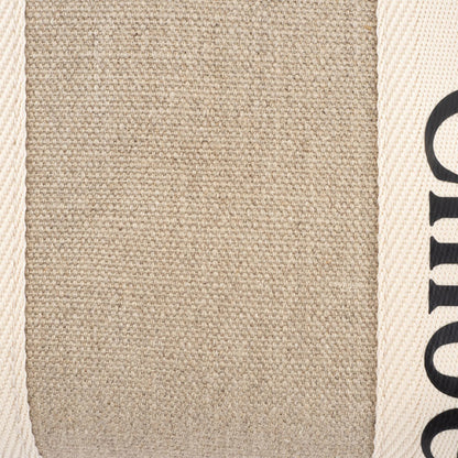 Chlo Chloe Woody Medium Tote Bag S383E66V-91J Linen White | Blue