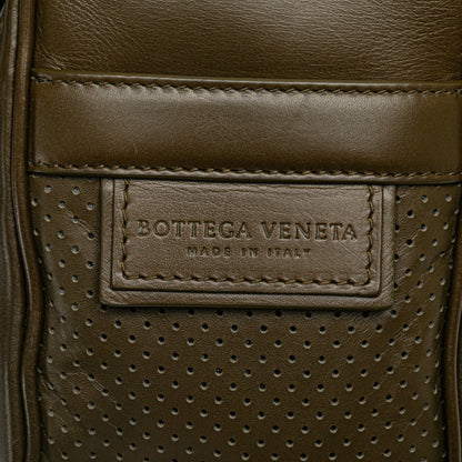 Bottega Veneta Leggero Punched Crossbody Shoulder Bag/Shoulder Pouch 566214 Khaki Green Lambskin