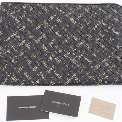 Bottega Veneta Intrecciato Micro Dot Clutch Bag 406021 Black