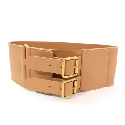 Christian Dior B0098Cmiv D-Waist Maxi Leather Belt With Double Gold Buckle