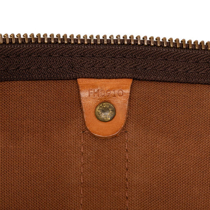 Louis Vuitton Monogram Keepall Bandouliere 60 Boston Bag/Travel Bag M41412 Brown Leather