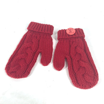 Louis Vuitton Louis Vuitton Logo Mittens Accessories Badge Included Gloves Wool