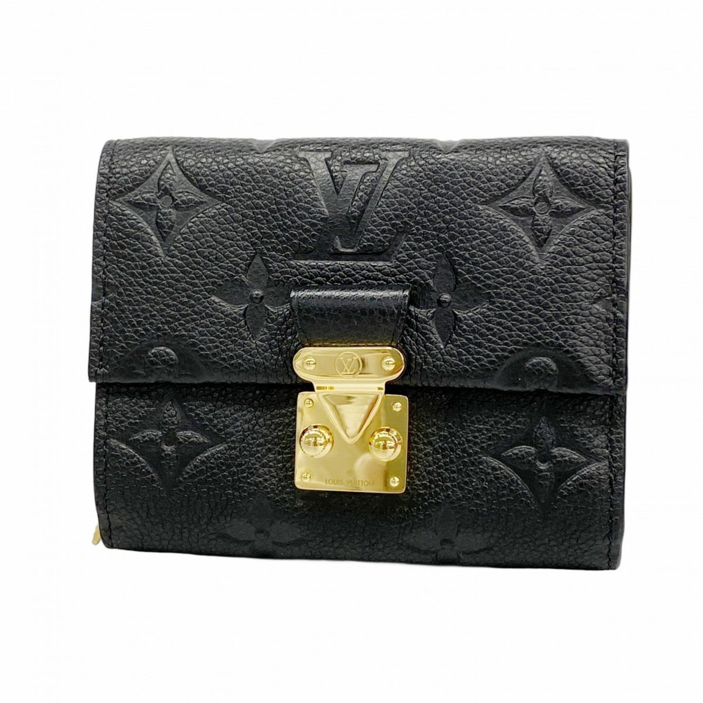 Louis Vuitton Monogram Empreinte Portefeuille Metisse Compact Tri-Fold Wallet M80880 Noir