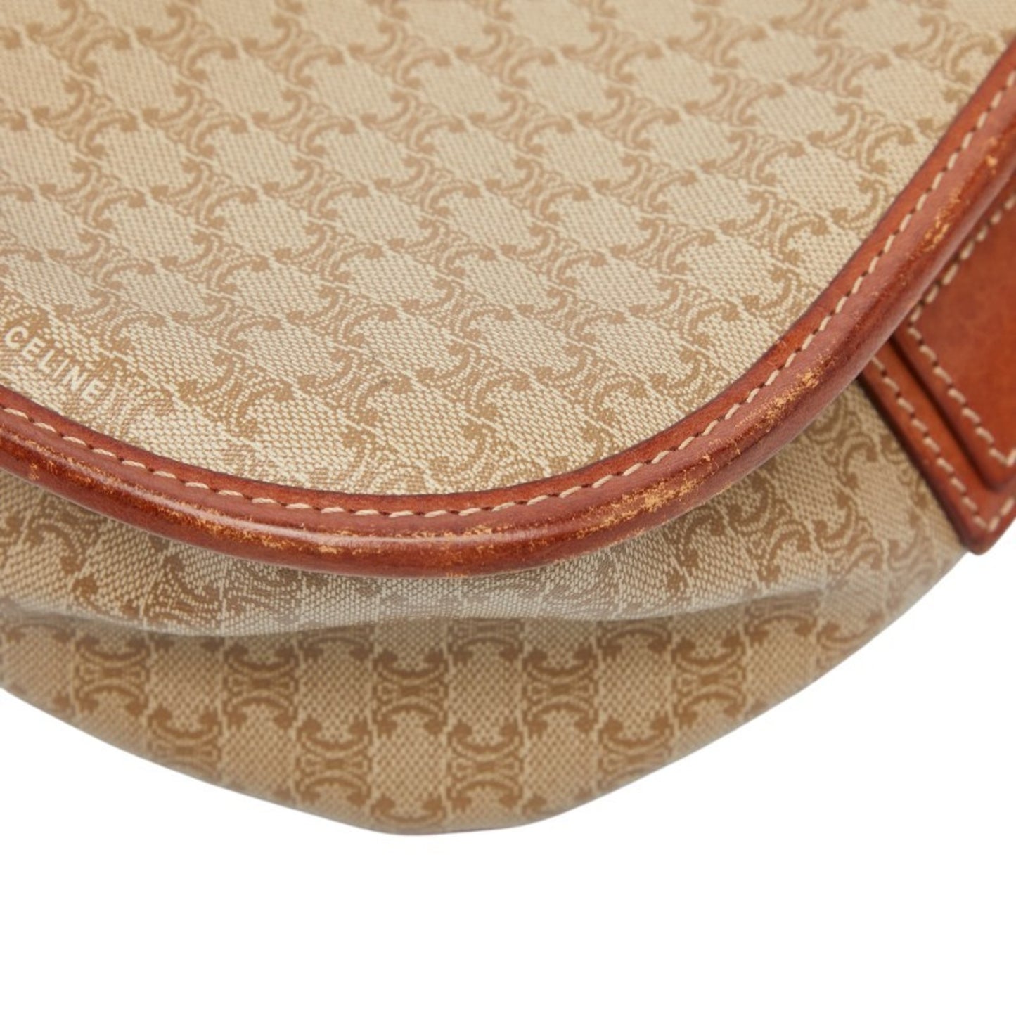 Celine Macadam Star Ball Shoulder Bag In Beige