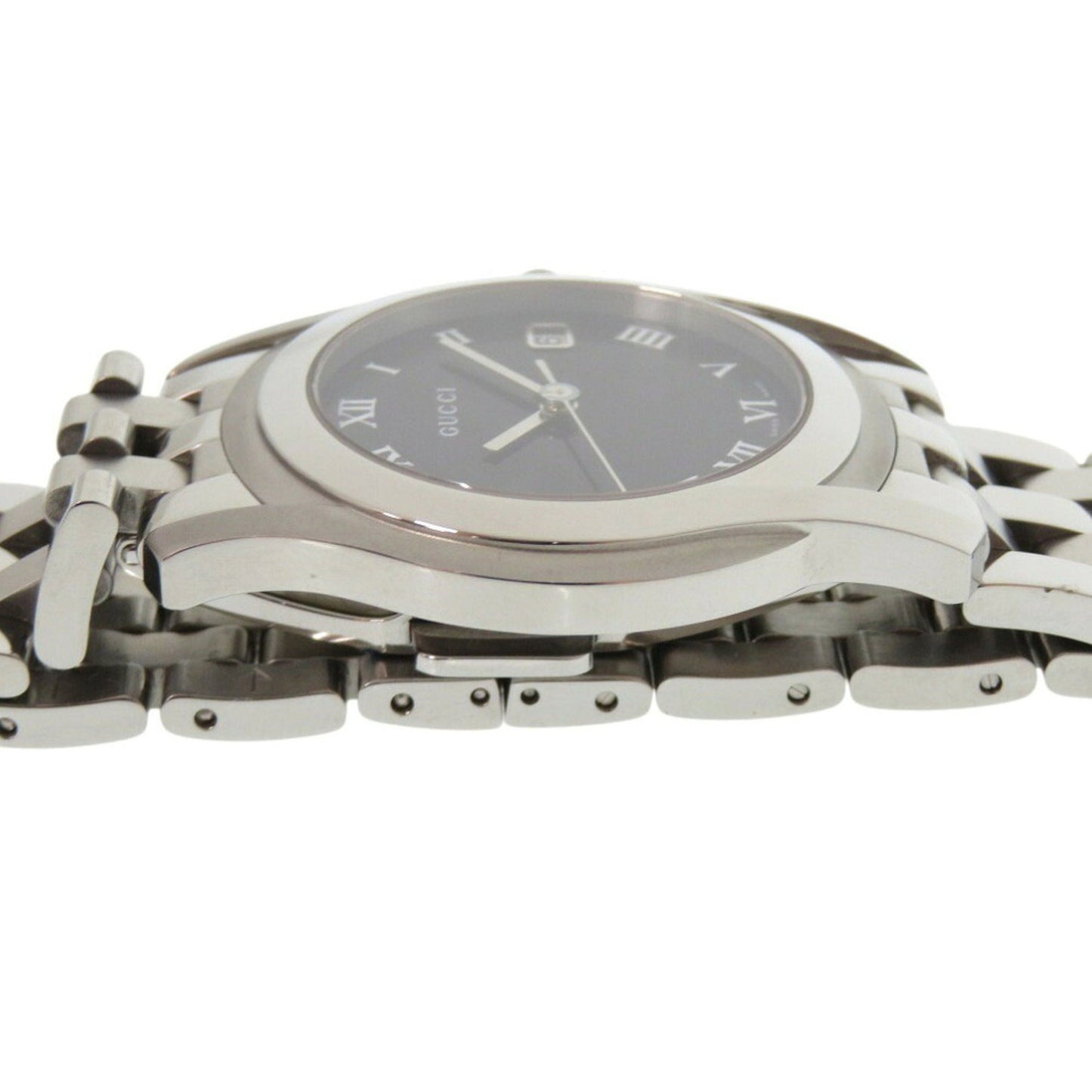 Gucci 5500M G-Class Date Stainless Steel Black/Silver Dial Quartz Watch 1748Gucci