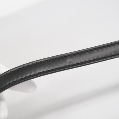 Salvatore Ferragamo Boxy Leather Handbag In Black And Champagne