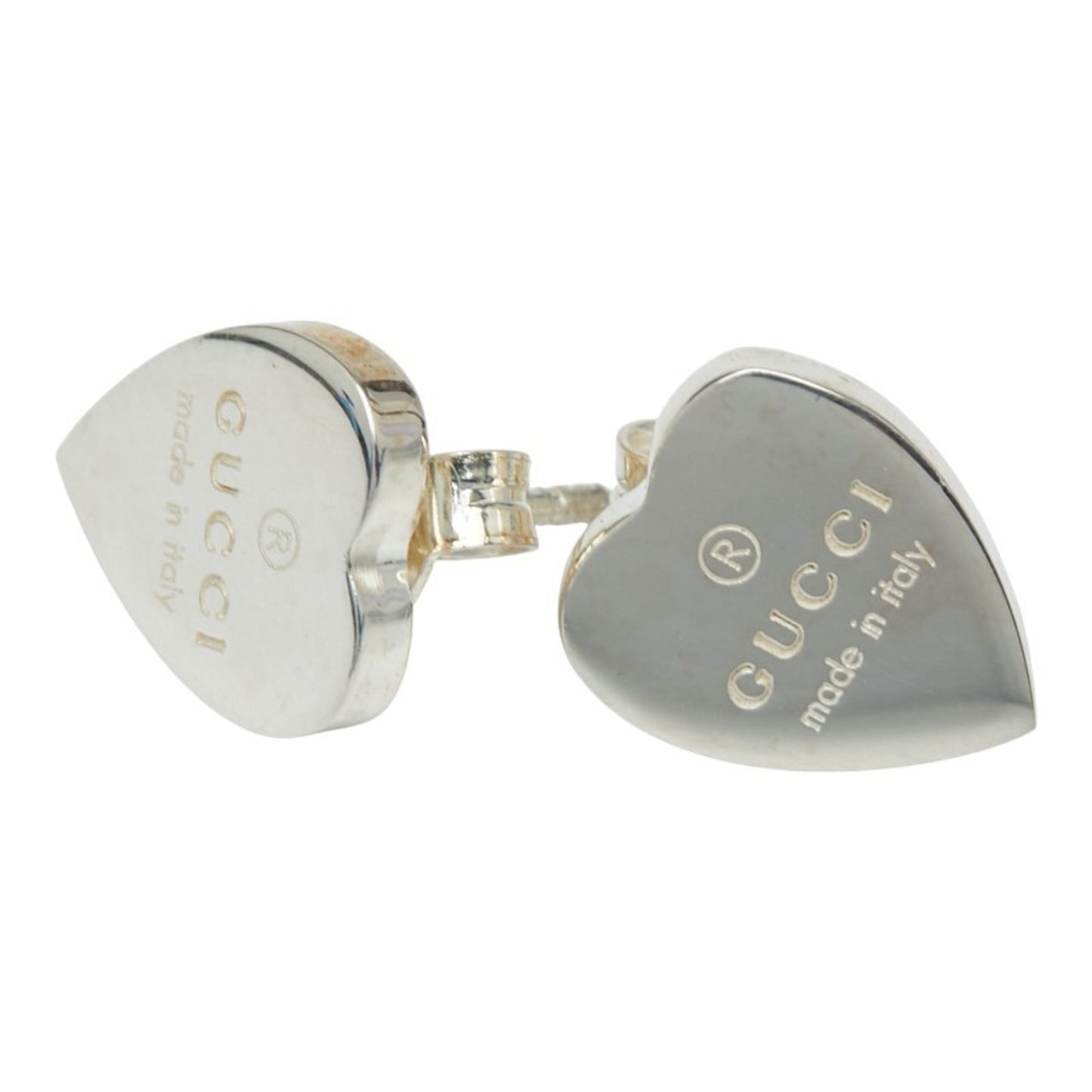 Gucci Heart Stud Earrings Sv925 Silver