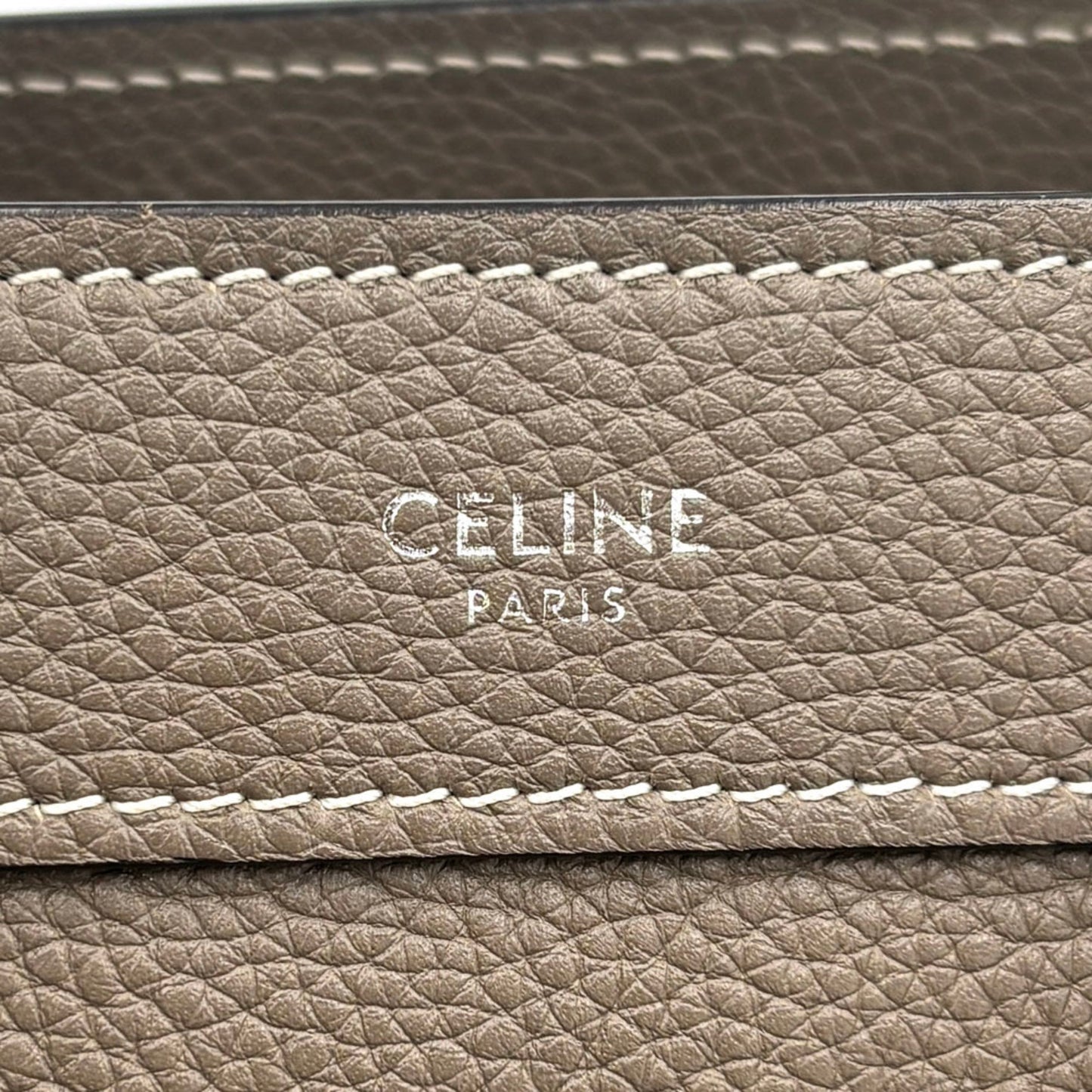 Celine Luggage Nano Shopper Greige Leather Handbag Shoulder Bag